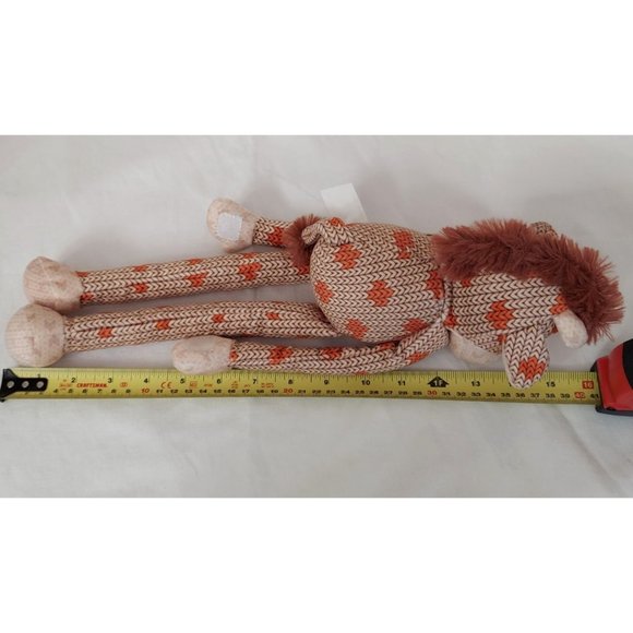 Hug Fun Plush Hanging Horse Tan Orange Brown Long Arms And Legs 16” - Picture 7 of 8